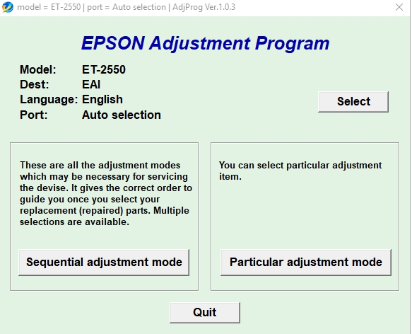 Epson Et-2550 Adjustment Program
