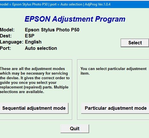 Epson-P50-adjustment-program